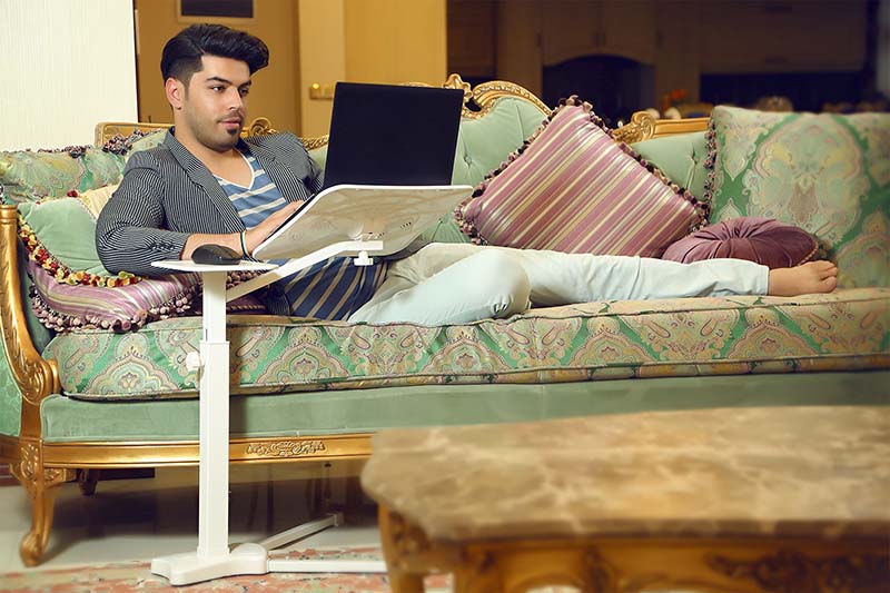 میز لپ تاپ سفید پروتیبل
